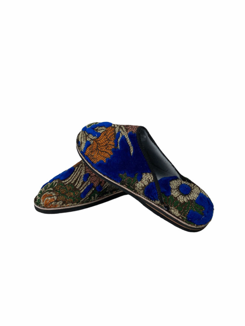 Moroccan Fabric Balgha – Boho Style Slippers - Image 2