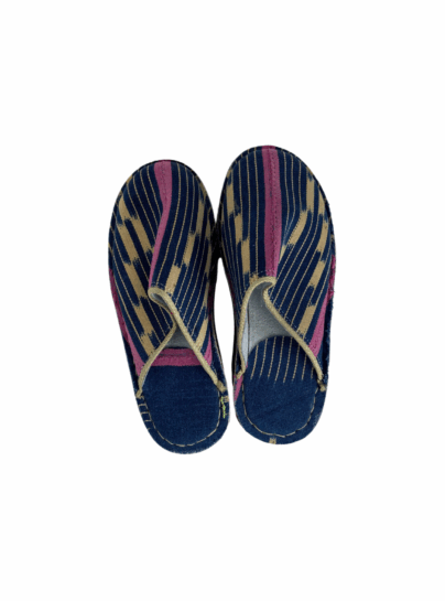 Colorful Moroccan Balgha – Artisan Fabric Slippers