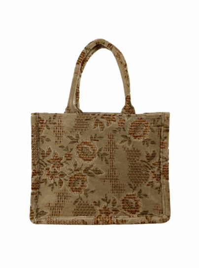 Cotton Carpet Handbag with Zipper – Modern Stylish  Handcrafted