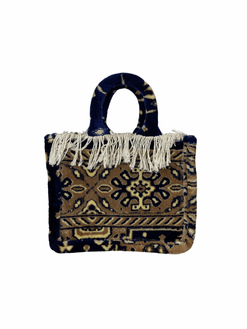 One-of-a-Kind Rug Fabric Handbag – Handmade & Unique
