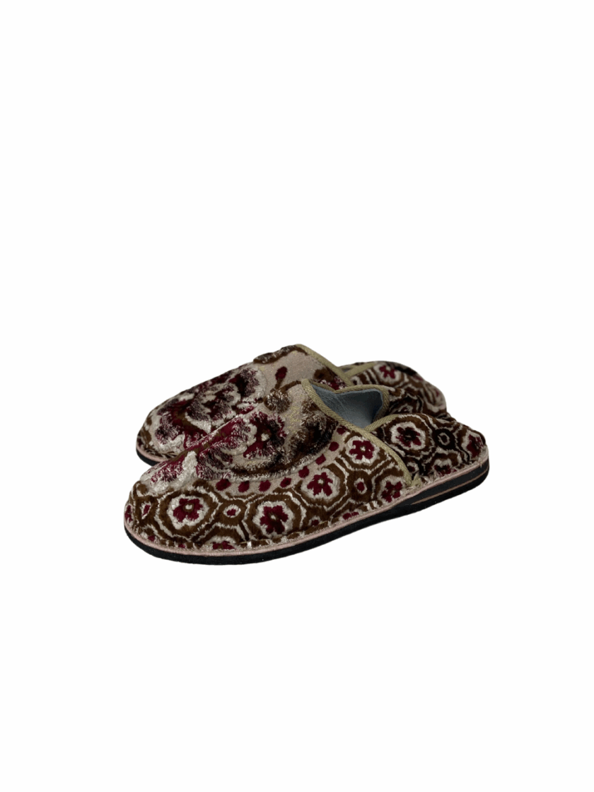 Colorful Moroccan Balgha – Artisan Fabric Slippers (Copy) - Image 3