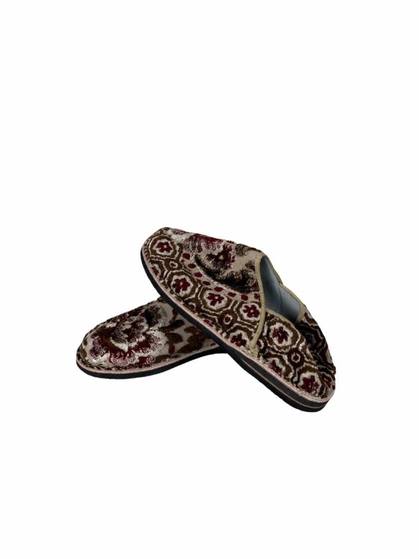 Colorful Moroccan Balgha – Artisan Fabric Slippers (Copy) - Image 4
